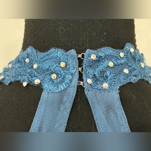 Blondie Nites by Stacy Sklar Sleeveless Beaded Prom Dress - Blue - 15 - NWT - Picture 5 of 9